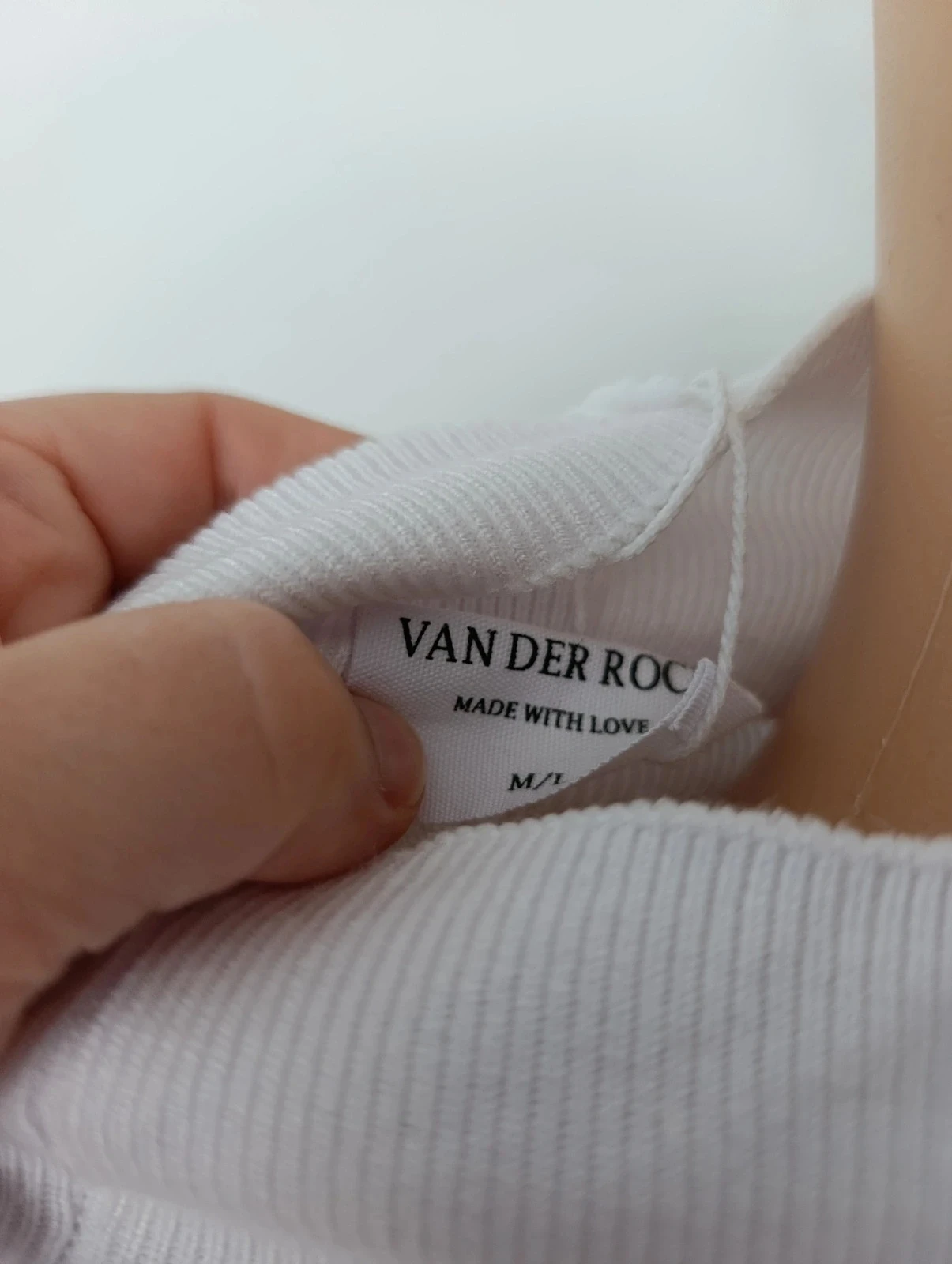 Witte opstaande kraagtrui Van Der Rock M/L – zachte stof – oversized – photo 8